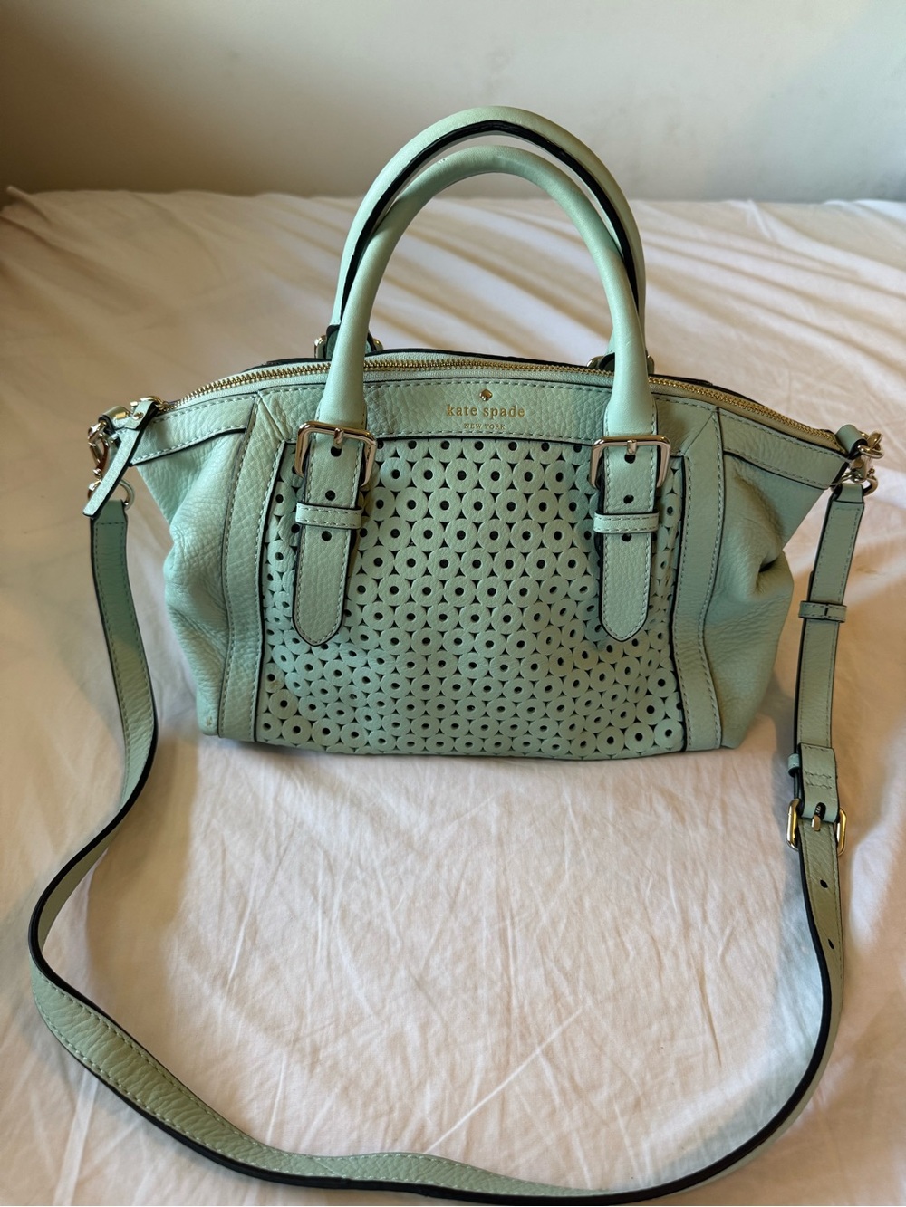 Kate Spade Mercer Island Satchel Mint Green